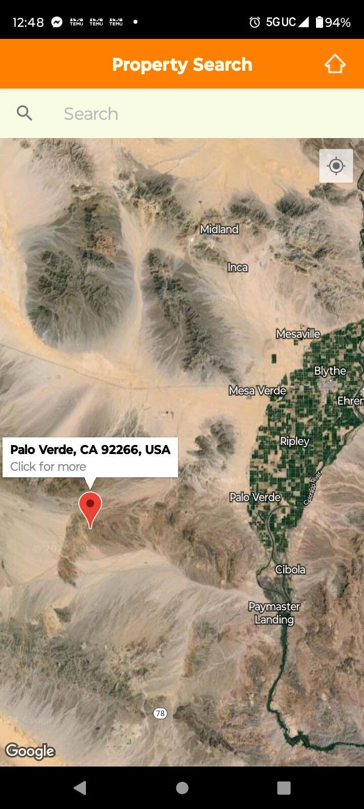 O 0 Ca., Palo Verde, CA 92266