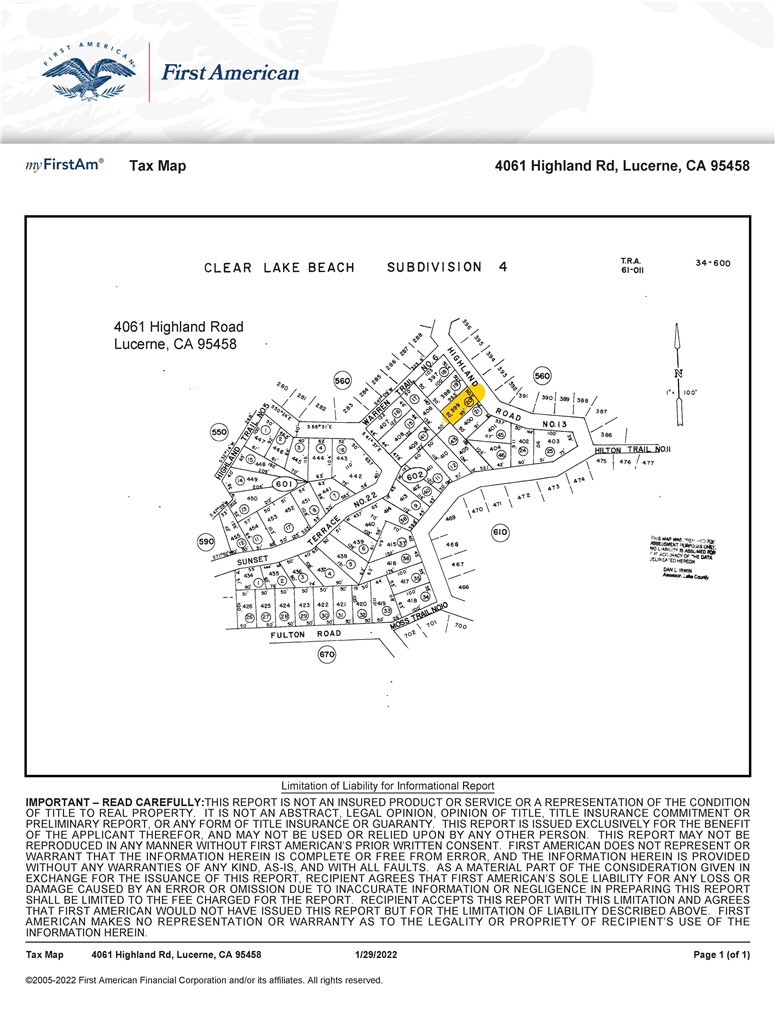 4061 Highland Road, Lucerne, CA 95458